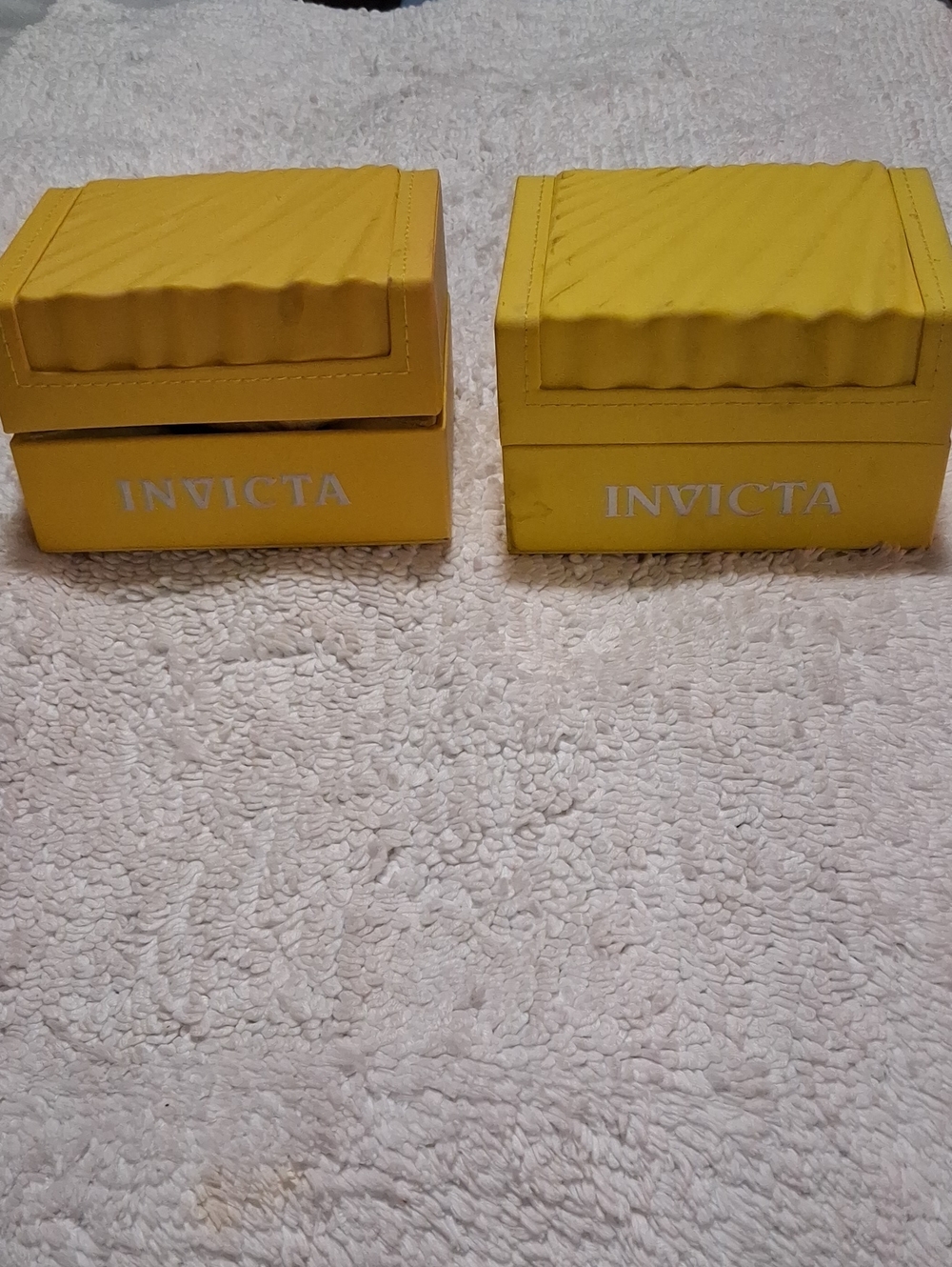 Invicta Yellow Pair Watch Presentation Boxes